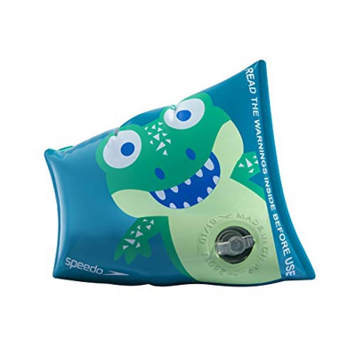 Speedo - Braccioli Per Bambini Con Coccodrillo, Colore Verde/Blu, Taglia 2-6 Anni