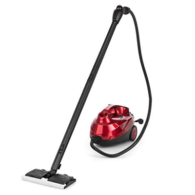 GOPLUS Pulitore a Vapore Professionale 2000W per Uso Domestico, Scopa a Vapore Elimina il 99,9% di Virus, Rosso, 114,3x43,2x22,9 cm