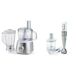 Ariete 1779 Robomix Metal - Robot da cucina multifunzione, Capacità tazza 2,1L & Pimmy 3 in 1 Frullatore a Immersione, Tritatutto, Frusta Elettrica, 1 características