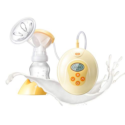 Hermano tiralatte elettrico, tiralatte elettrico professionale portatile con lo design super quite, KINYO tiralatte silicone con Allattamento con bibe