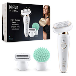 Braun Silk-épil 9 Flex 9020, Epilatore Donna con Testina Flessibile con 40 Pinzette e Manico Sottile, Presa Antiscivolo e Controllo Della Pressione, S precio