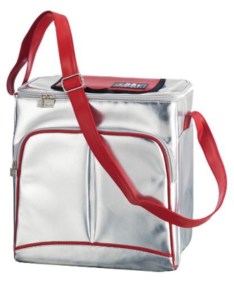 ALFI Be Cool Borsa Termica Travelbox 19 L, Colore: Argento/Rosso
