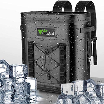 amzdeal Zaino Termico, Zaino Isolato 20 Lattine Impermeabile Adatto per Viaggi, Picnic e Spiaggia