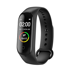 YONGQING Braccialetto M4 Smart Band, Tracker Fitness Sportivo Touch Control da 0,96 Pollici, Monitor della Pressione sanguigna/frequenza cardiaca, Bra precio