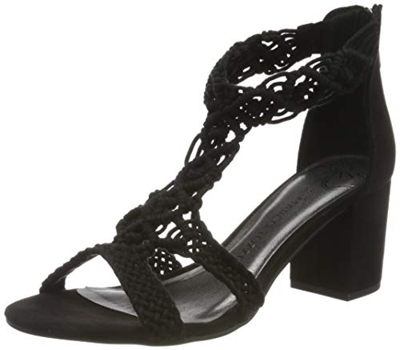MARCO TOZZI 2-2-28330-24, Sandali con Cinturino alla Caviglia Donna, Nero (Black 001), 41 EU
