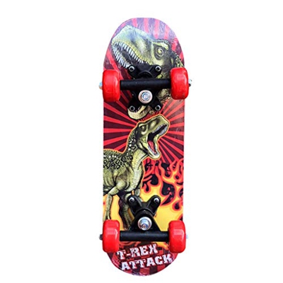 FRAUIT Skateboard Completo Mini Cruiser Fun Board 43x13cm Legno per Adolescenti Adulti Principianti Ragazzi Ragazze Bambini (17''x5'', D)