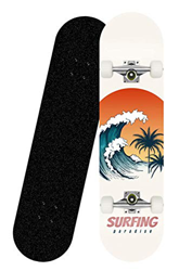 khrodis Skateboard Completo 31x8 Pollici per Adolescenti e Adulti, Superficie concava a Doppia pedana in Acero ingrandita a 7 Strati e Strumento T Ska características