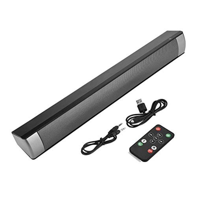 ASHATA Altoparlante Stereo HiFi 10W Home Soundbar Wireless Bluetooth 10W con Telecomando Supporto TF Card AUX Lettore Audio per TV Tablet PC Smart Pho