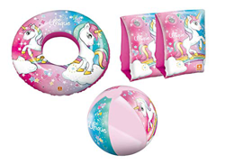 Set Accessori Mare n.1 Unicorno Palla + Ciambella + braccioli en oferta