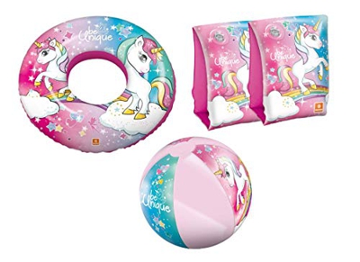 Set Accessori Mare n.1 Unicorno Palla + Ciambella + braccioli