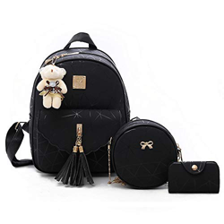 3 Pezzi Set Zaino Da Donna - Zainetti Ragazza Portafoglio Portamonete Tracolla Casual Elegante Estive Alla Moda Per Viaggio Scuola Mare Lavoro en oferta