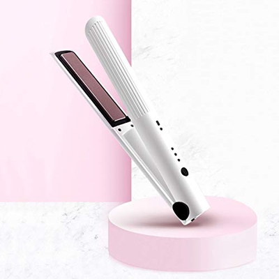 Roeam Piastra Capelli Professionale, Piastra per Capelli Wireless e Bigodino,Ricarica USB,2200 mAh,Bianca