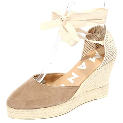 MANEBI G1506 Sandalo Espadrillas Donna Light Brown Sandal Woman [36]