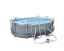 Bestway Piscina con struttura in acciaio, 300 x 200 x 84 cm, ovale precio