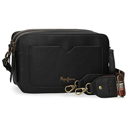 Pepe Jeans India Tracolla doppio scomparto Nero 25x15x6,5 cms Pelle sintetica precio