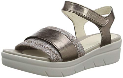 Stonefly Aqua III 7 Tex/Laminated Lth, Sandali con Chiusura sul Retro Donna, Grigio (Taupe Gray 423), 40 EU