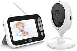 JSLBtech Baby Monitor Videocamera con Schermo LCD da 4,3", Visione Notturna Automatica, Monitoraggio della Temperatura, Funzione Interfono, Risparmio  en oferta