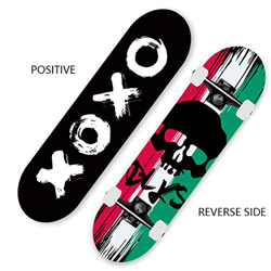 CUTEY Skateboard 31" con 7 Strati di Acero Lega Staffa su Due Lati del Modello del Sistema Un Sacco di Stile del Pattino per Girl Boy Principianti Bam características