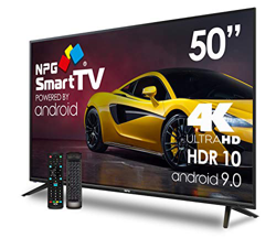 TV LED 50" UHD 4K NPG Smart TV Android 9.0 + Smart Control QWERTY/Motion | HDR10 Dolby Digital Plus + | WiFi Quad Core PVR DVB-T2/C precio