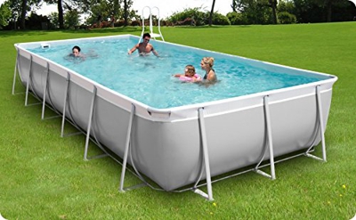 NewPlast - Piscina Futura 400 Dim 395X265X125 Con Filtro Sabbia E Accessori