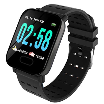 pedkit Smart Watch, A6 Smart Bracelet Schermo a Colori da 1,3 Pollici Sport Fitness Tracker Cardiofrequenzimetro Monitoraggio della Salute Ricerca bid