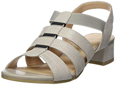 CAPRICE Carla, Sandali con Cinturino alla Caviglia Donna, Grigio (LT Grey REPT. 235), 40 EU