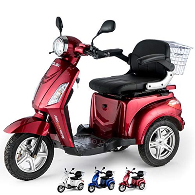 VELECO ZT15 Scooter Elettrico 3 Ruote Disabili Anziani 25km/h 900W Rosso