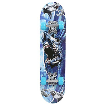 Longmeng Skateboard a Quattro Ruote Skateboard Completo in Legno 60x15 cm in Acero Canadese, può Contenere Fino a 50 kg Adatto per Adulti e Principian