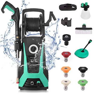 Idropulitrice per interni (135 bar, 1800 W, 480 l/h, tubo ad alta pressione da 5 m, cavo da 5 m), lavaggio auto, pulizia del pavimento, pulizia della 
