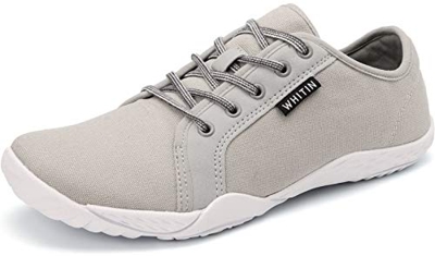 WHITIN Minimaliste Tela Barefoot Scarpe da Corsa Uomo Piedi Nudi Trail Running Training Train Trekking Runners Escursionismo Arrampicata Fitness Grigi