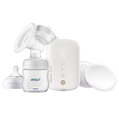 Philips Avent SCF396/11 - Pompa per il latte elettrica, con cuscinetto in silicone flessibile, batteria ricaricabile, con motore silenzioso, colore: B