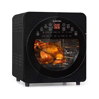 KLARSTEIN AeroVital Easy Touch - Friggitrice ad Aria Calda, Forno ad Aria Calda, Mini Forno, 1700W, XXL: 14L, 16 Programmi, Cool Touch Housing, Timer 