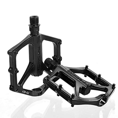 HOOMBOOM Pedali per Bici, Universali Pedali Bici Antiscivolo e Leggeri in Lega di Alluminio DU Mandrino Pedali per Bici da 9/16", Pedale della Bicicle