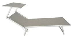 Salone-negozio-online Lettino Prendisole Mare Spiaggia Alluminio con Parasole Grigio características