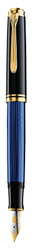 Pelikan 988162 - Penna Stilografica Linea M600 Classic, Blu Souveraen/Nero, Dettagli Oro 24K, Pennino Bicolore in Acciaio Inossidabile, Dimensione F precio
