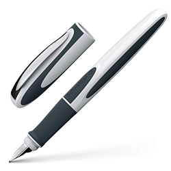 Schneider 168403, penna stilografica Ray, pennino e impugnatura per mancini Per destrordi Füllhalter M bianco/grigio características