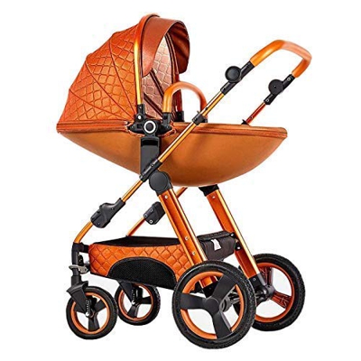 L&WB Passeggini 3-in-1 Passeggino per Guscio d'uovo ad Alta capacità per sedersi e sdraiarsi Poltrona a Due Vie Bambino con Culla Combo passeggini 0-3
