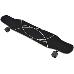 Skateboard per longboard, tavola da skateboard professionale da 46 pollici con nucleo in acero duro a 4 ruote per skateboard per bambini adulti princi precio