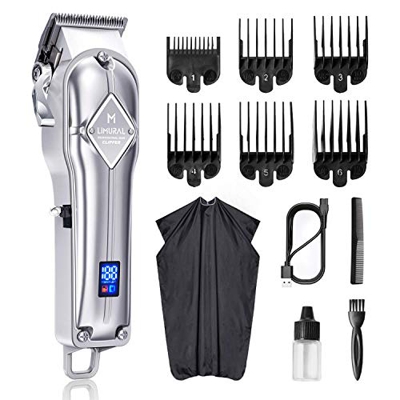 Limural - Tagliacapelli professionale da uomo, ragazzo, bambino, kit rasoio per capelli, barba, senza fili, ricaricabile, per la famiglia