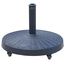 Outsunny Base per Ombrellone Diametro 4 Cm 4 Rotelle con Freni Tondo da Giardino Acciaio Resina ∅52 x 41cm Nero características