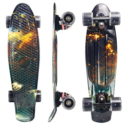 Eseewin 22"x6 Mini Cruiser Skateboard Completo per Principianti Ragazzi Adolescenti Ragazze Ragazzi con Ruote a LED (Phantom) precio