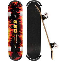 ioutdoor Completo Skateboard 31’’ x 8’’ per Principianti, con Cuscinetti a Sfera ABEC-7 e 7 Strati in Legno d'Acero Canadese, Carico 220 Libbre, con S precio