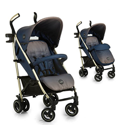 Icoo Pace 130025 Passeggino Leggero e Pieghevole, Compatto, Dalla Nascita a 25 Kg, con Posizione Nanna, Portabibite, Chiusura ad Ombrello - Blu/Beige características