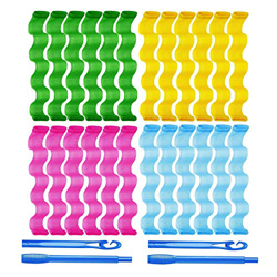 24pcs Magic Wavy Hair Curlers，Spiral Curls No Heat， Hair Curlers，Wavy Hair Curlers Styling Kit，Magic Hair Rollers características