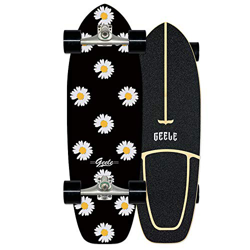 WRISCG Cruiser Surfskate Skateboard Drop-Through Freeride Skating 78×24cm Boards, Cuscinetti a Sfera ABEC High Speed, 7 Strati Acero Tavola, per Princ características