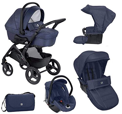 CAM Il mondo del bambino Sistema modulare Dinamico Up V90 + Mod. Smart 842, 842/melange Blu