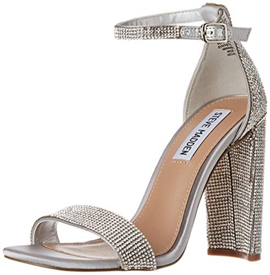 Steve Madden Franky, Sandali con Tacco Donna, Argento, 39 EU