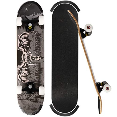ioutdoor Completo Skateboard 31’’ x 8’’ per Principianti, con Cuscinetti a Sfera ABEC-7 e 7 Strati in Legno d'Acero Canadese, Carico 220 Libbre, con S