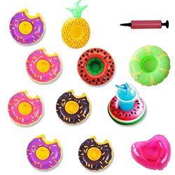 Sunshine smile Porta Bicchieri per Piscina,Gonfiabili Piscina Portabibite,Cup Holders per Una Festa,Sottobicchieri,Portabevande Gonfiabile,per la Fest en oferta