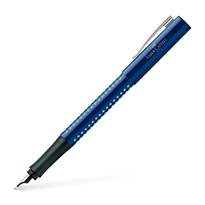 Faber-Castell 140918 - Penna stilografica Grip 2010, B blu chiaro, hellblau